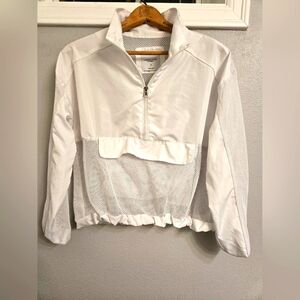 Anorak Windbreaker Athletic Pullover Medium Mesh Ajustable Waistline